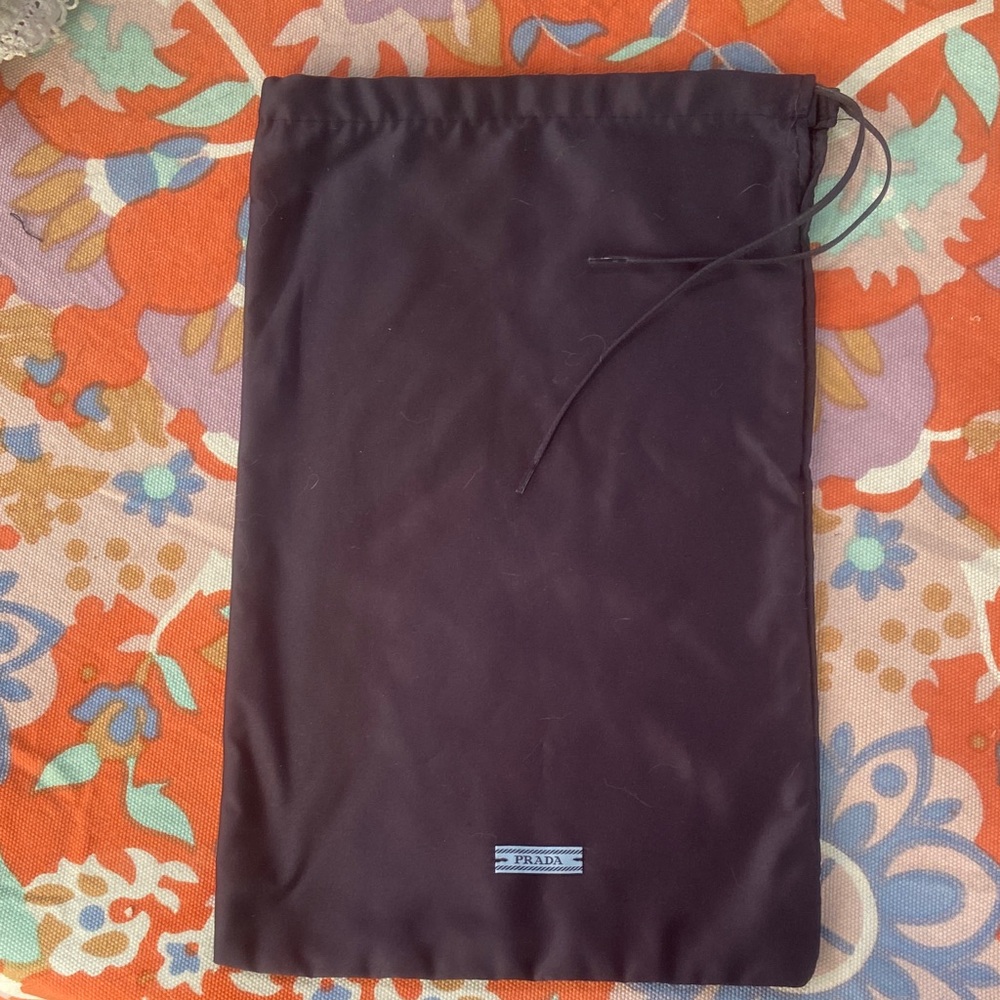Prada Black Nylon Drawstring Pouch